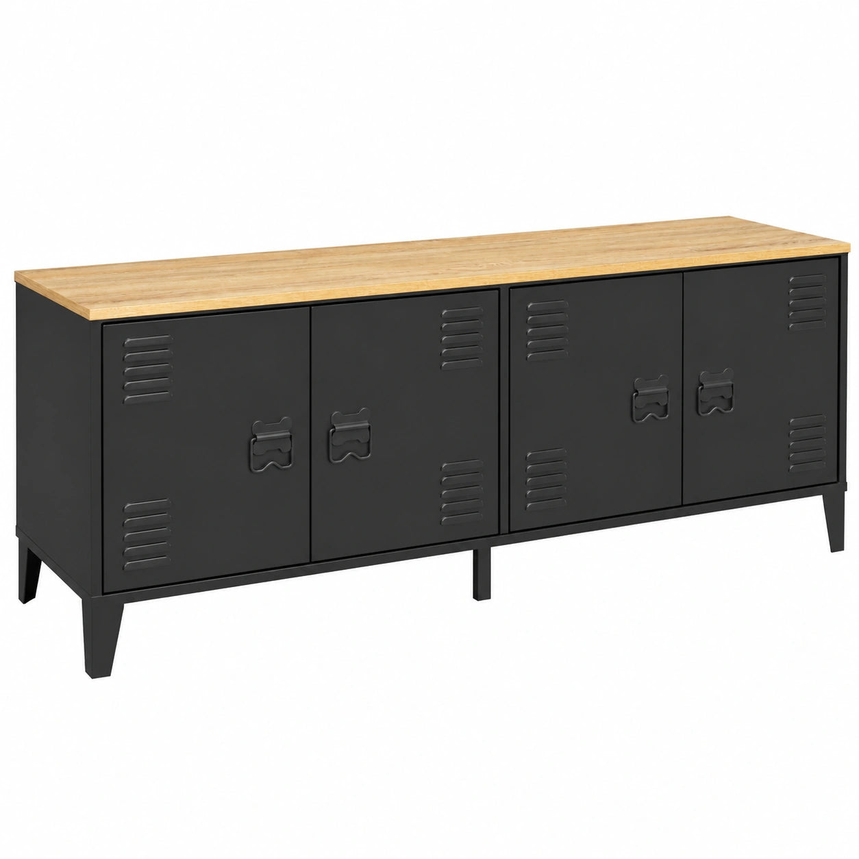buffet-bas-noir-140-cm-avec-plateau-en-bois-style-industriel-dvmfpj3271ya